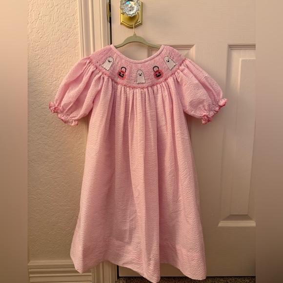 The Smocked Flamingo Other - Pink Smocked Kids Dress